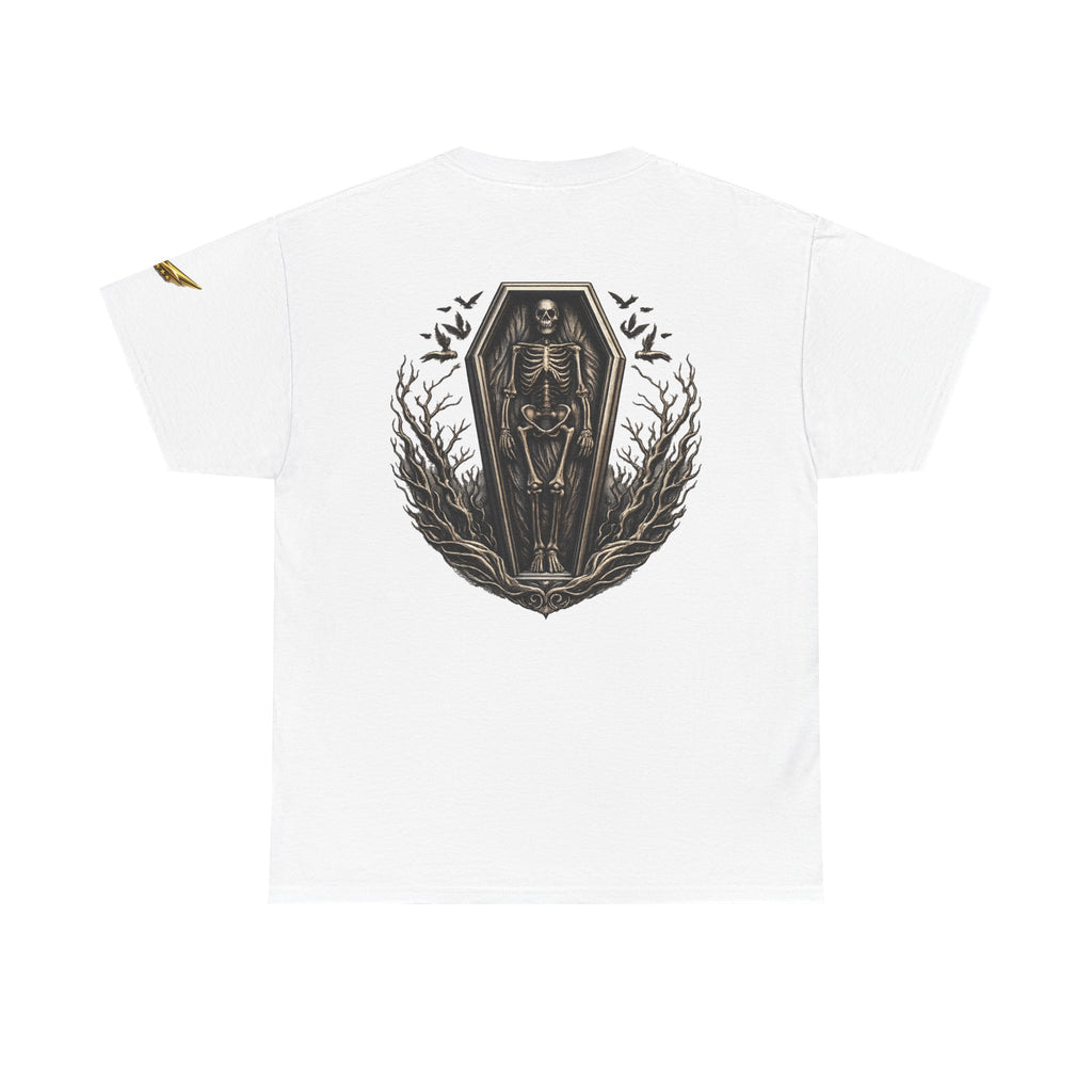 Skeleton Coffin Tee — Gothic Skull Backprint T-Shirt