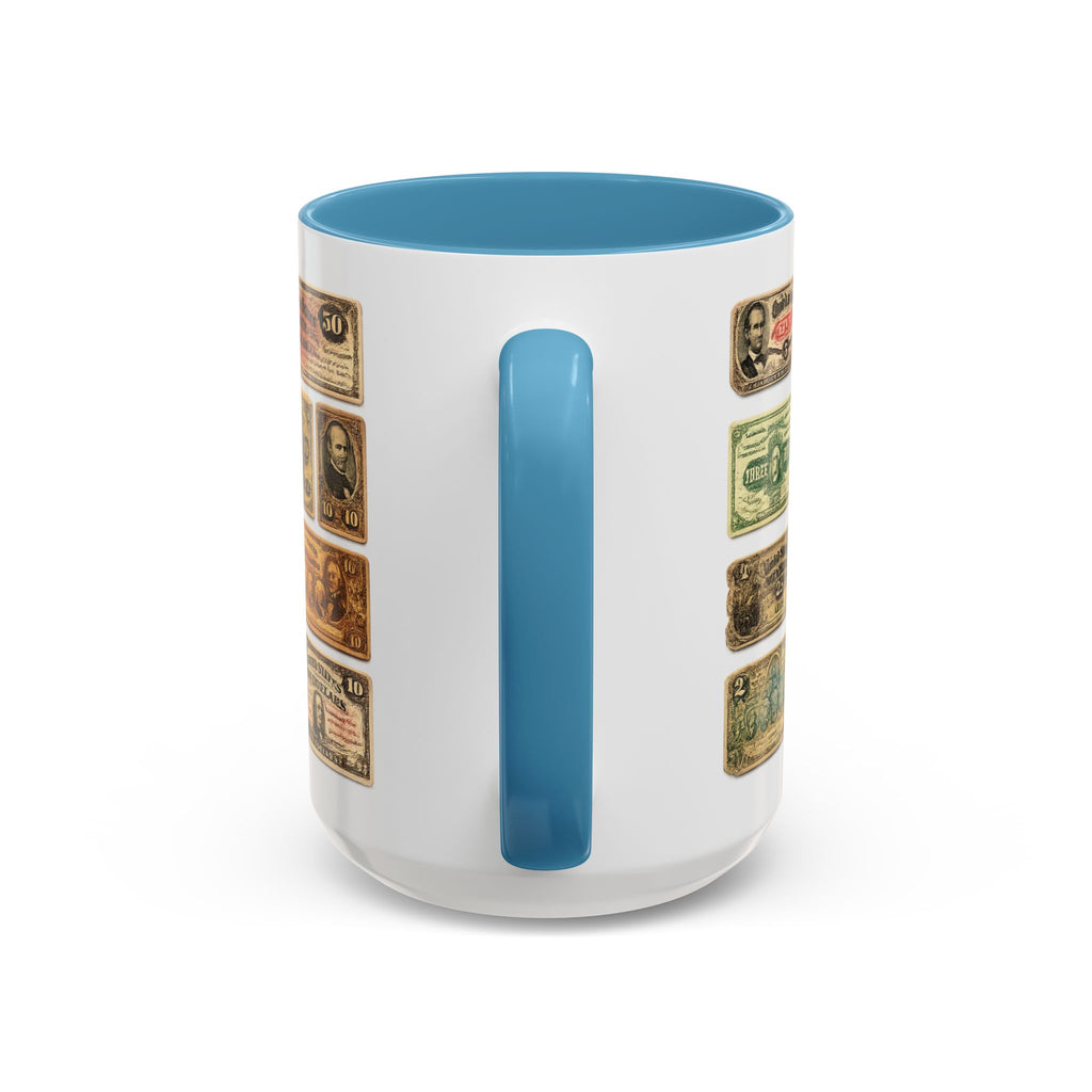 Vintage US Fractional Currency Coffee Mug – Retro Banknote Accent Mug (11/15 oz)