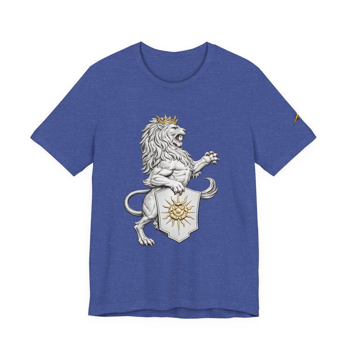 Lion Crest T-Shirt — Regal Sun Shield Graphic Tee