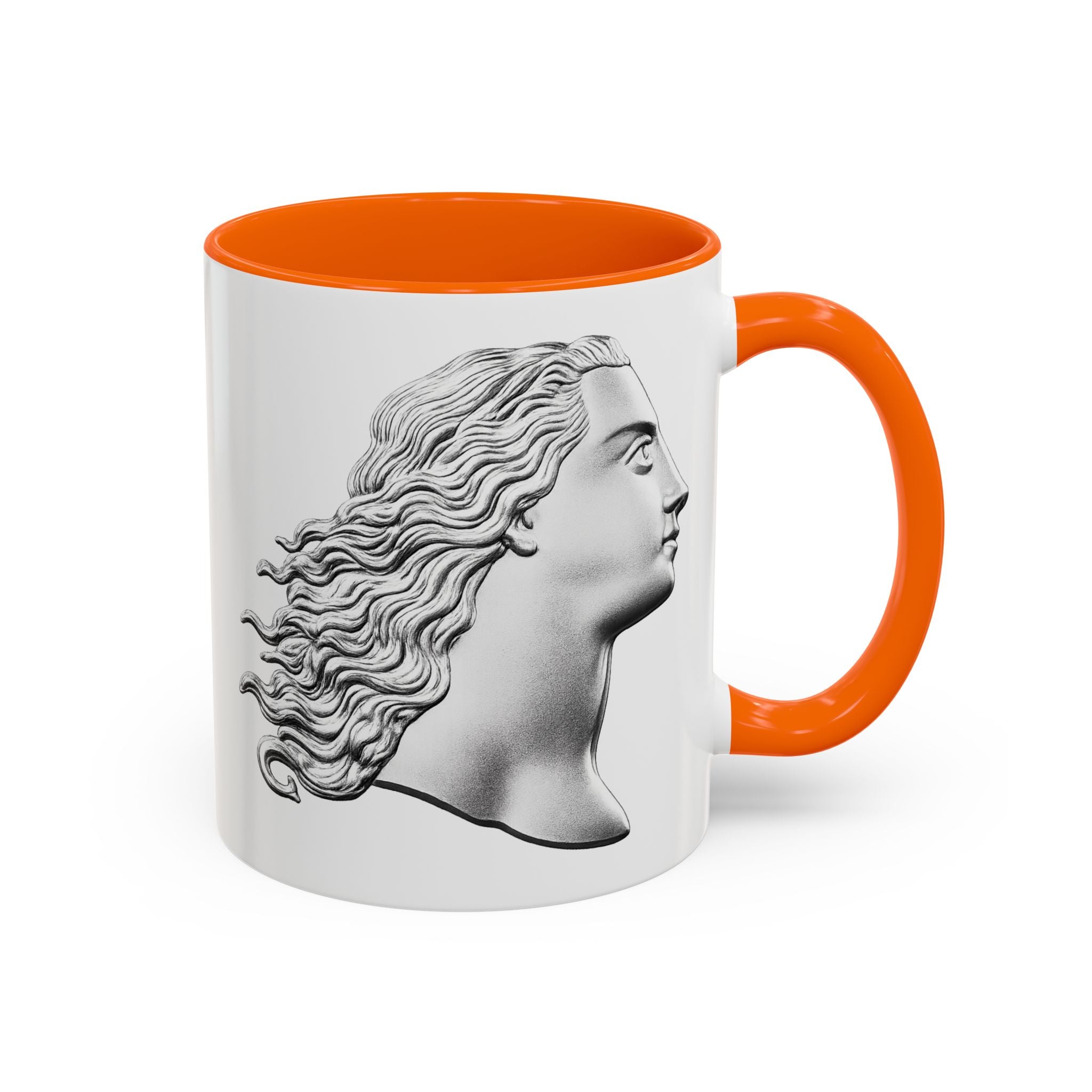 Sculpted Profile Accent Coffee Mug — Classical Bust Design (11/15 oz)