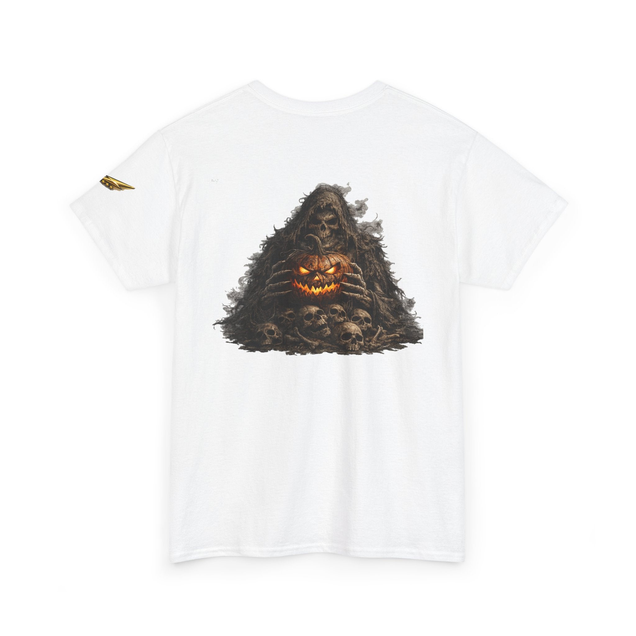 Halloween Pumpkin Pile T-Shirt — Spooky Jack-O'-Lantern Pile Graphic Tee