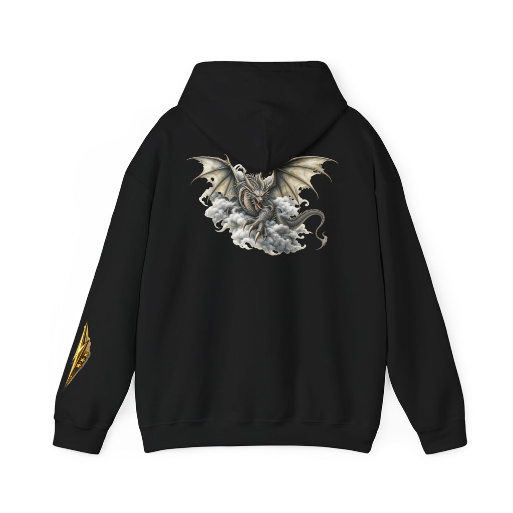Dragon Cloud Hoodie — Fantasy Dragon Back Graphic Sweatshirt