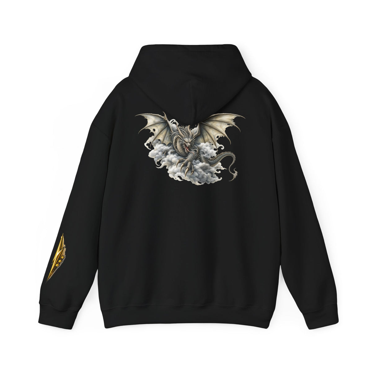 Dragon Cloud Hoodie — Fantasy Dragon Back Graphic Sweatshirt