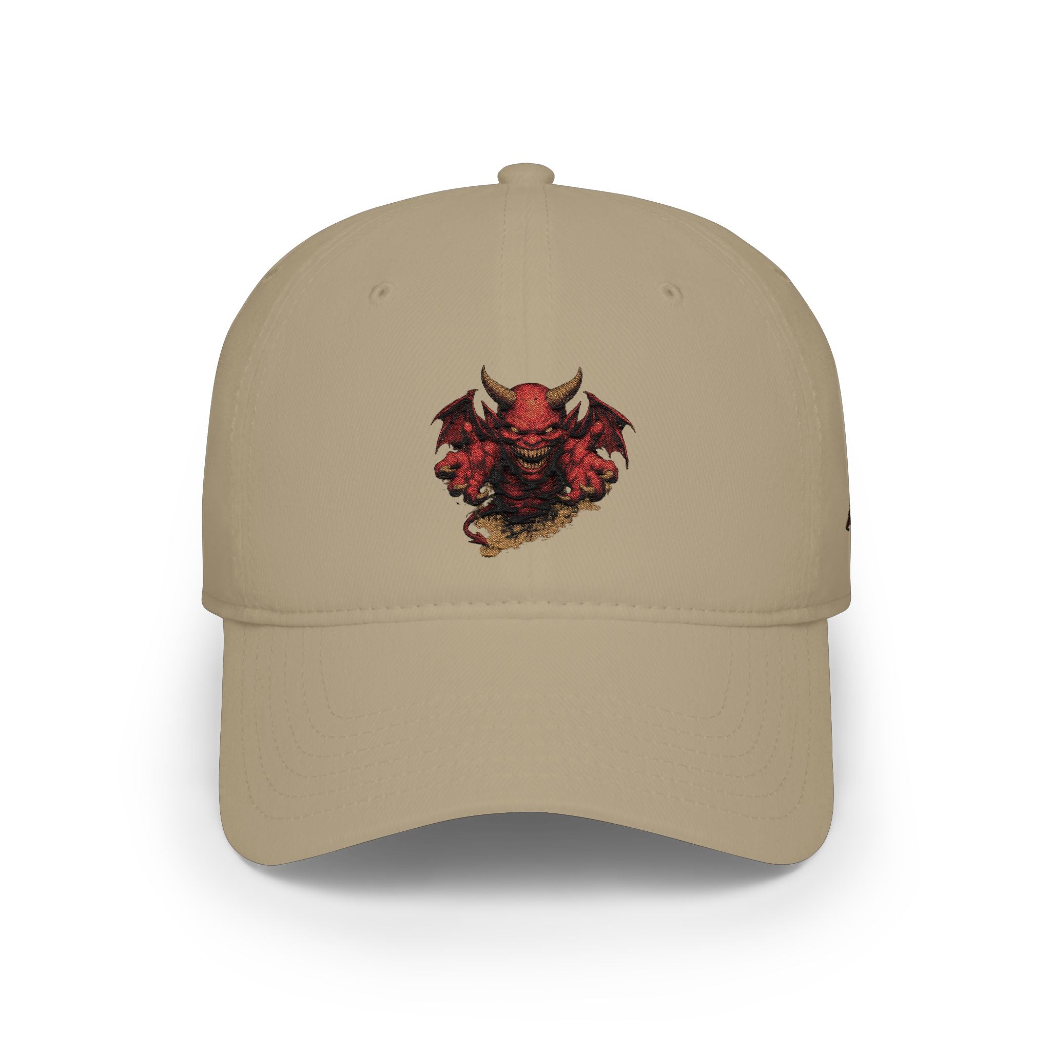 Devil Skull Embroidered Evil Baseball Cap - Low-Profile Hat