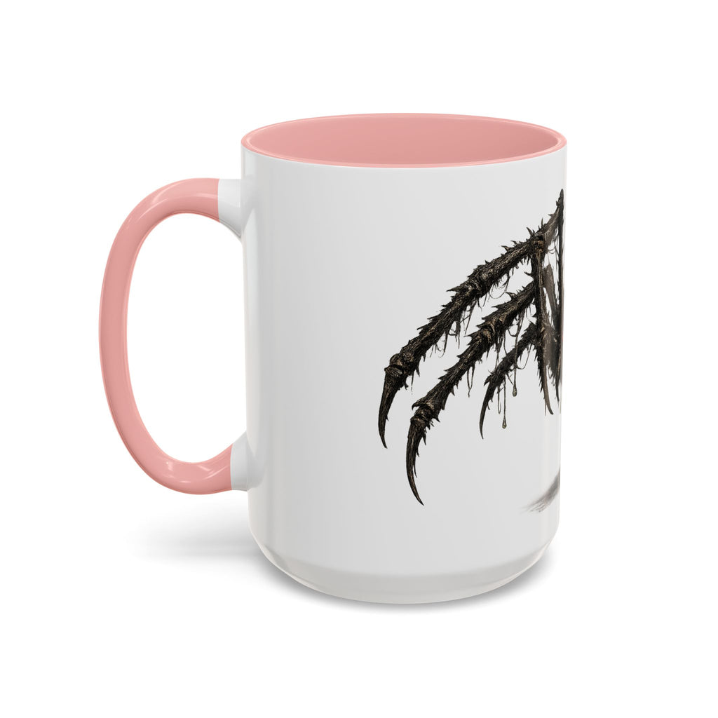 Spider Horror Accent Coffee Mug — Creepy Red-Eyed Arachnid Design (11/15oz)