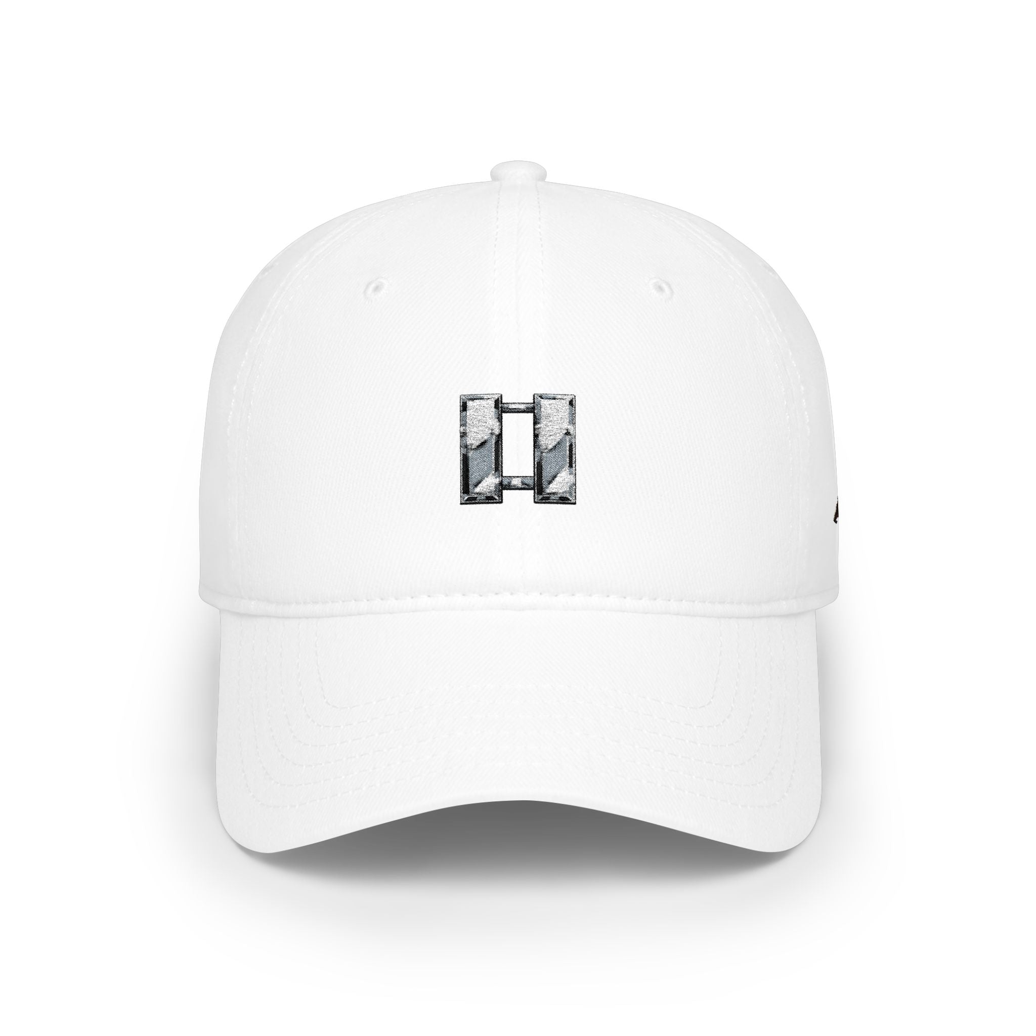 Distressed Captain's Insignia Low Profile Baseball Cap — Minimalist Embroidered Hat