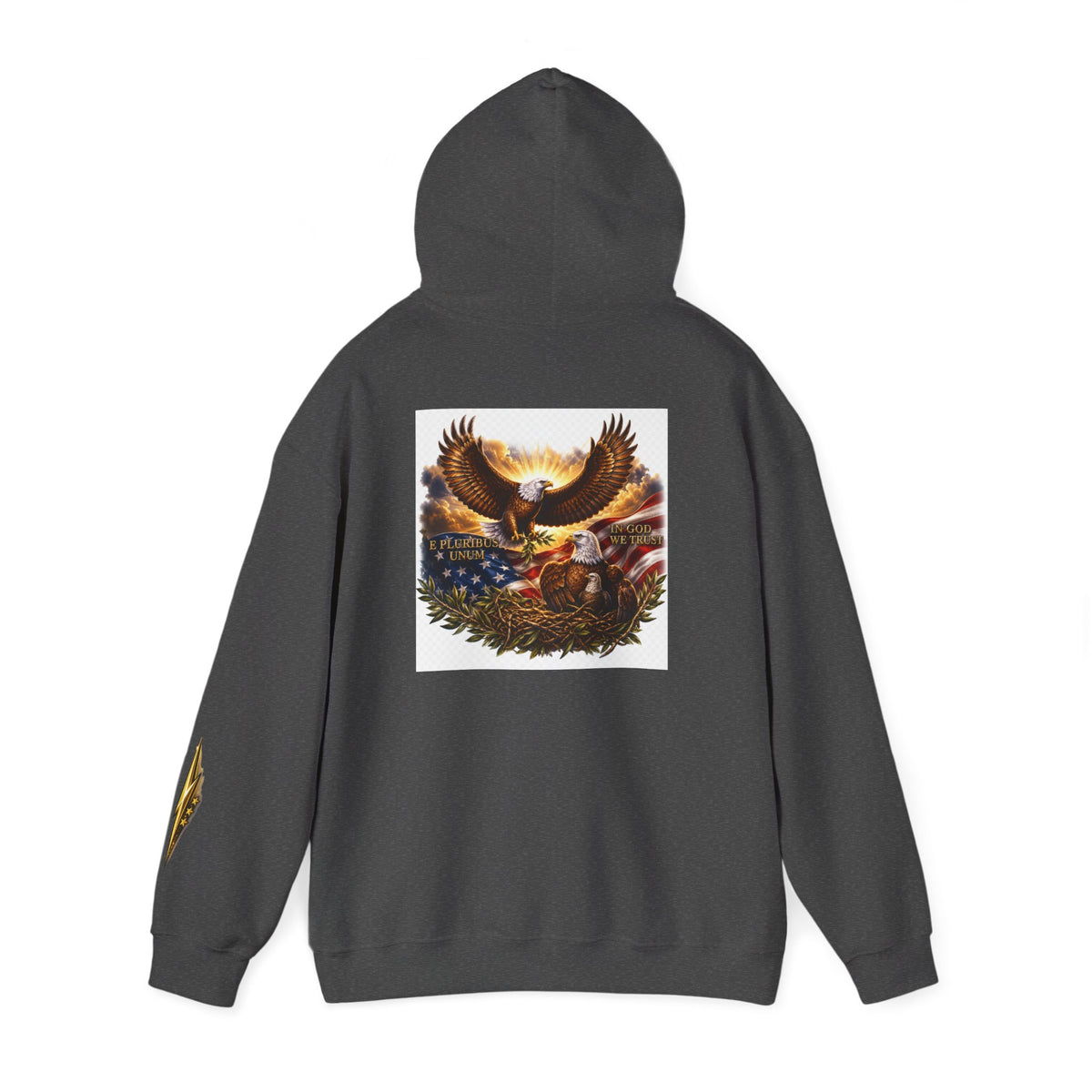 Patriotic Eagle Hoodie – American Flag & Bald Eagle Graphic Sweatshirt