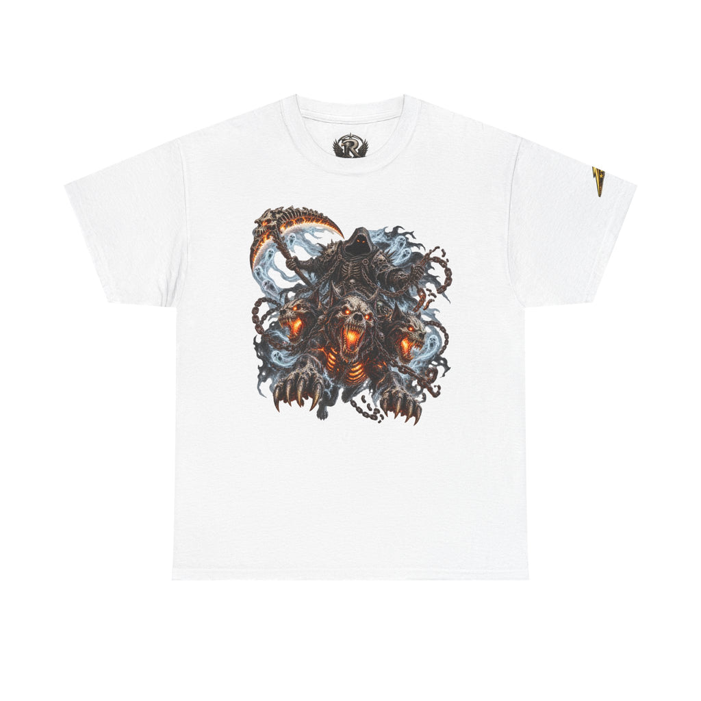 Horror Kraken Skull Tee — Fiery Octopus Monster Graphic T‑Shirt
