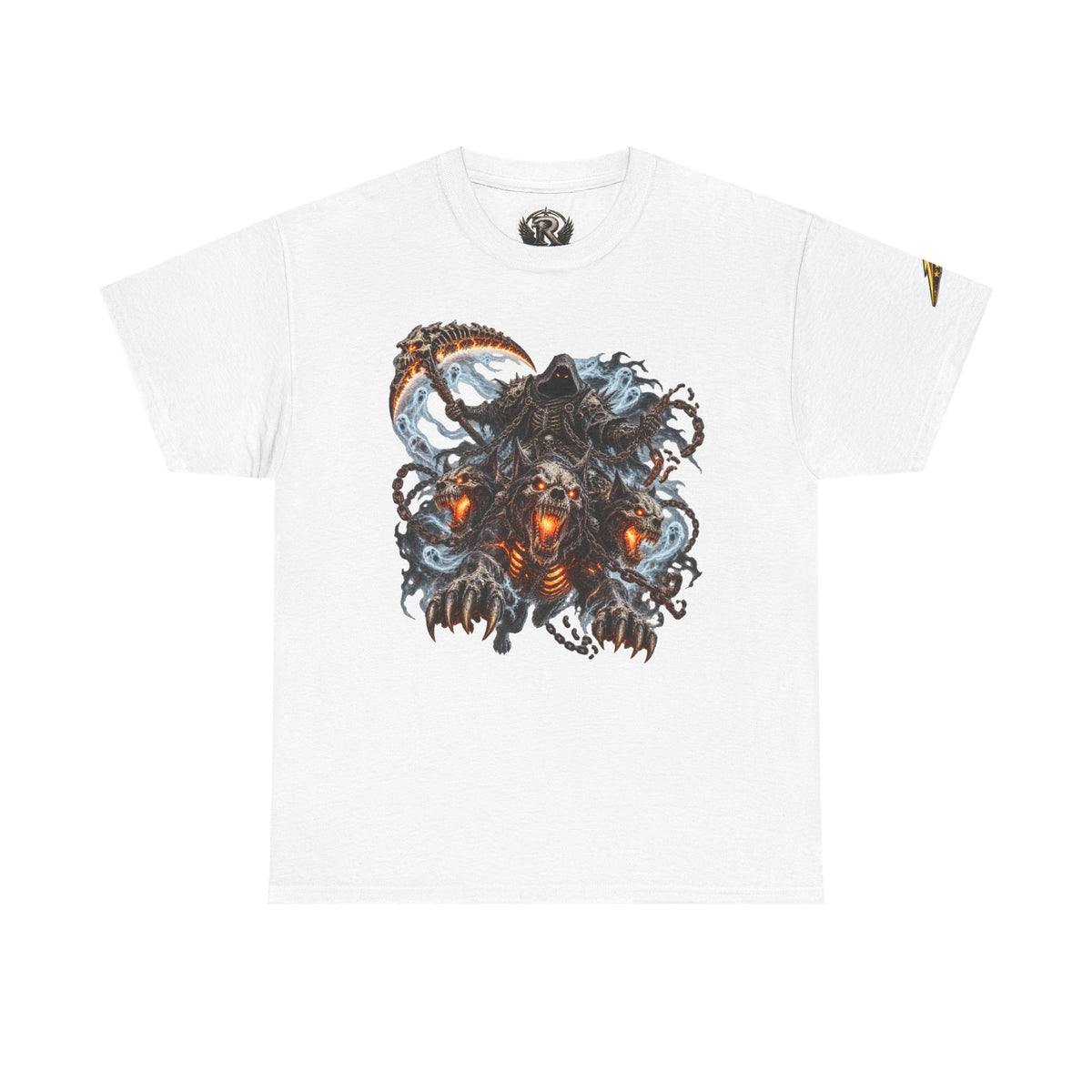 Horror Kraken Skull Tee — Fiery Octopus Monster Graphic T‑Shirt