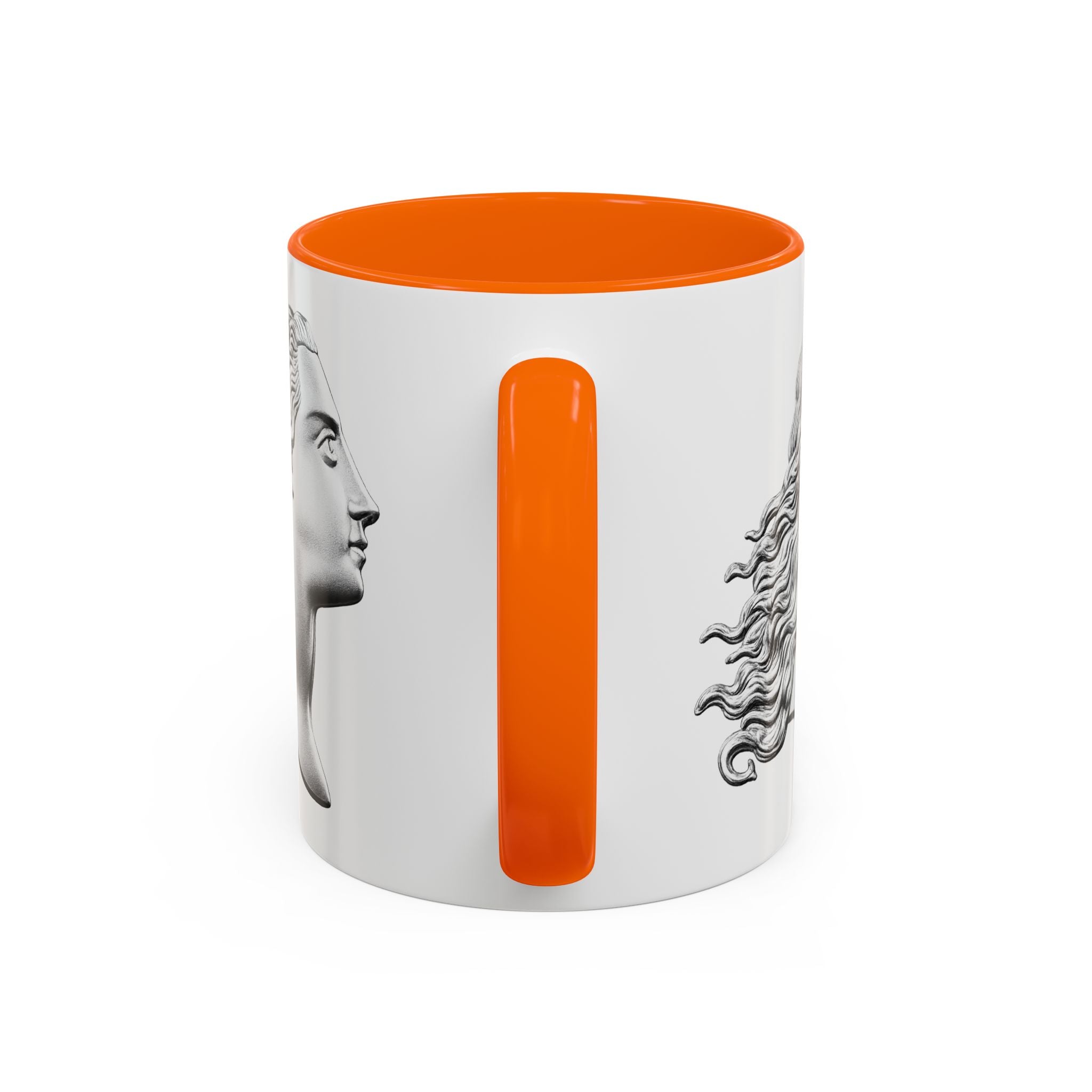 Classical Profile Accent Coffee Mug — Greek Goddess Bust Design (11/15oz)