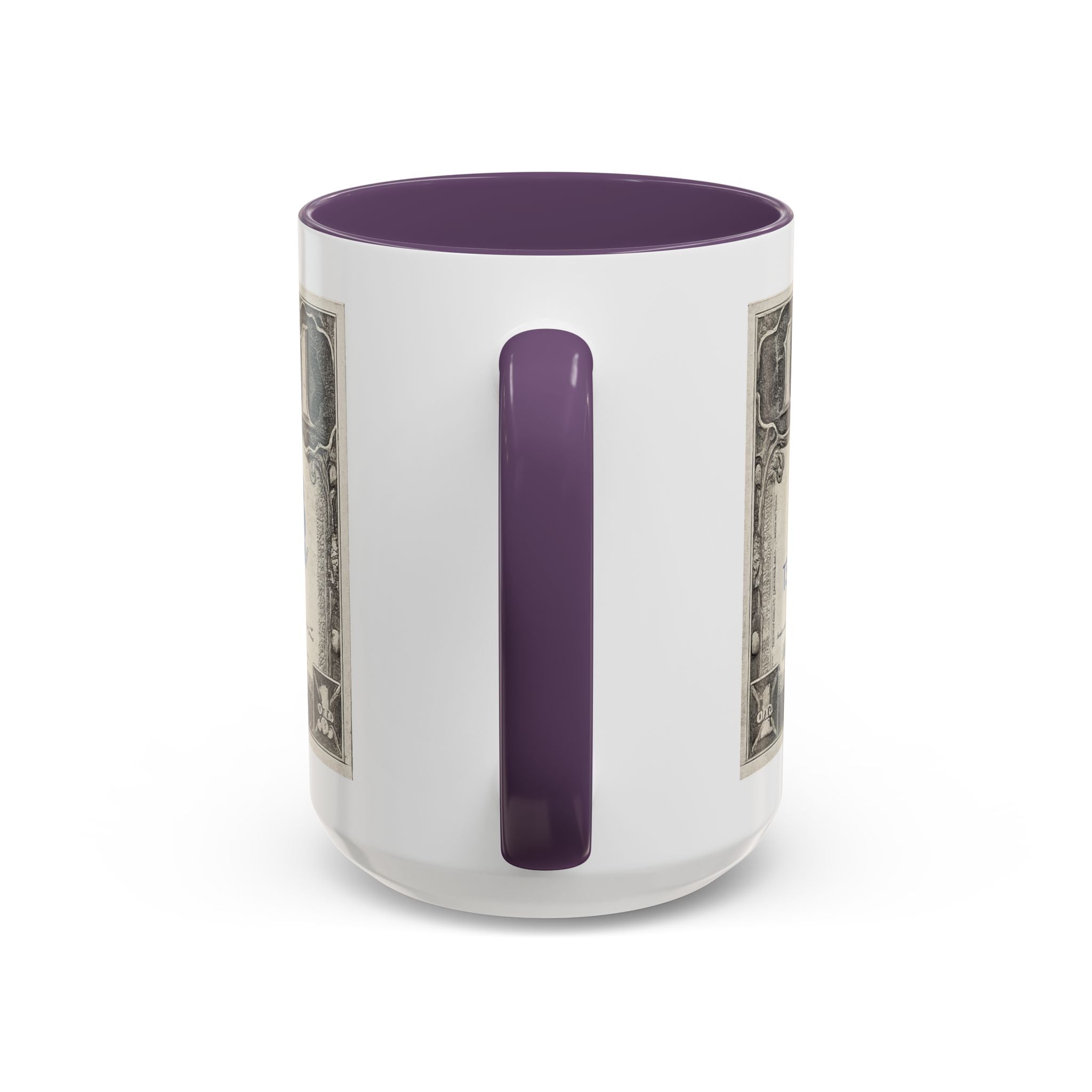 Dollar Bill Accent Coffee Mug — Vintage US Currency Design (11/15oz)