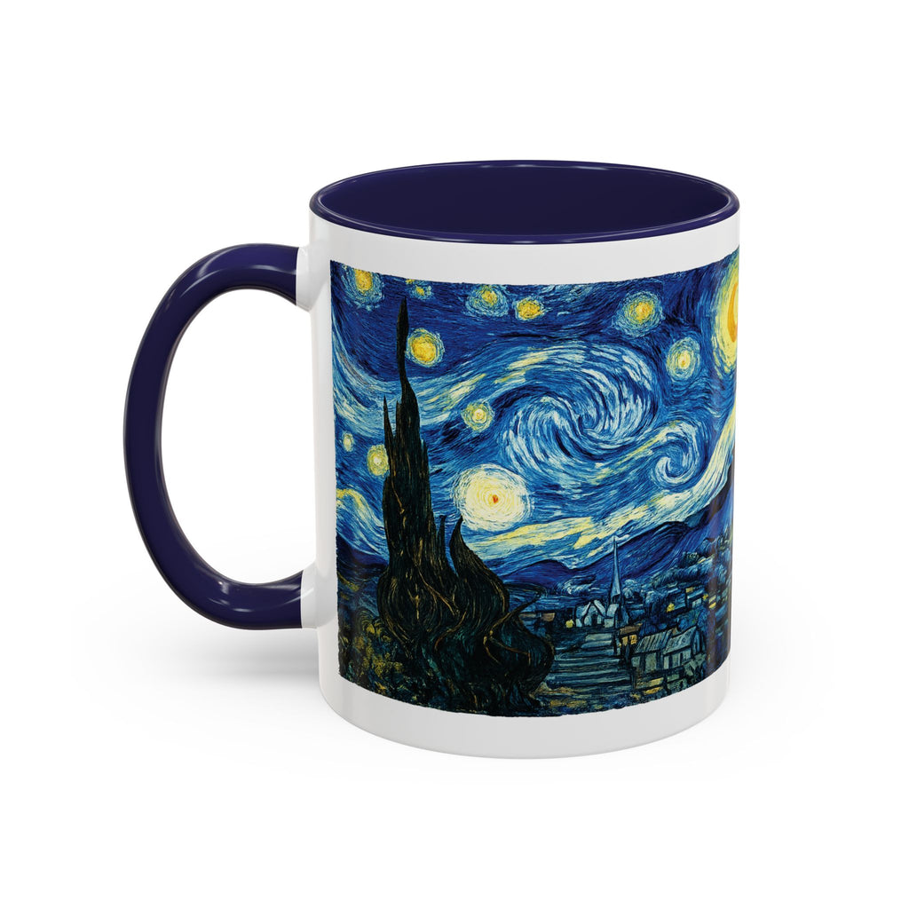 Starry Night Accent Coffee Mug — Van Gogh Style Night Sky Coffee Cup (11/15oz)