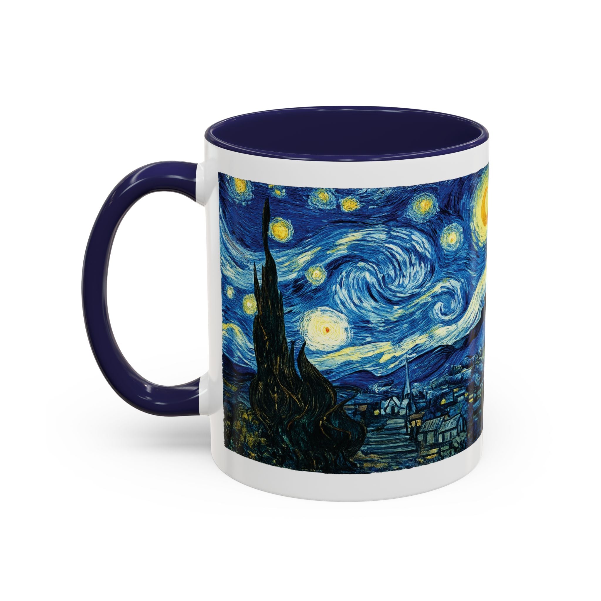Starry Night Accent Coffee Mug — Van Gogh Style Night Sky Coffee Cup (11/15oz)