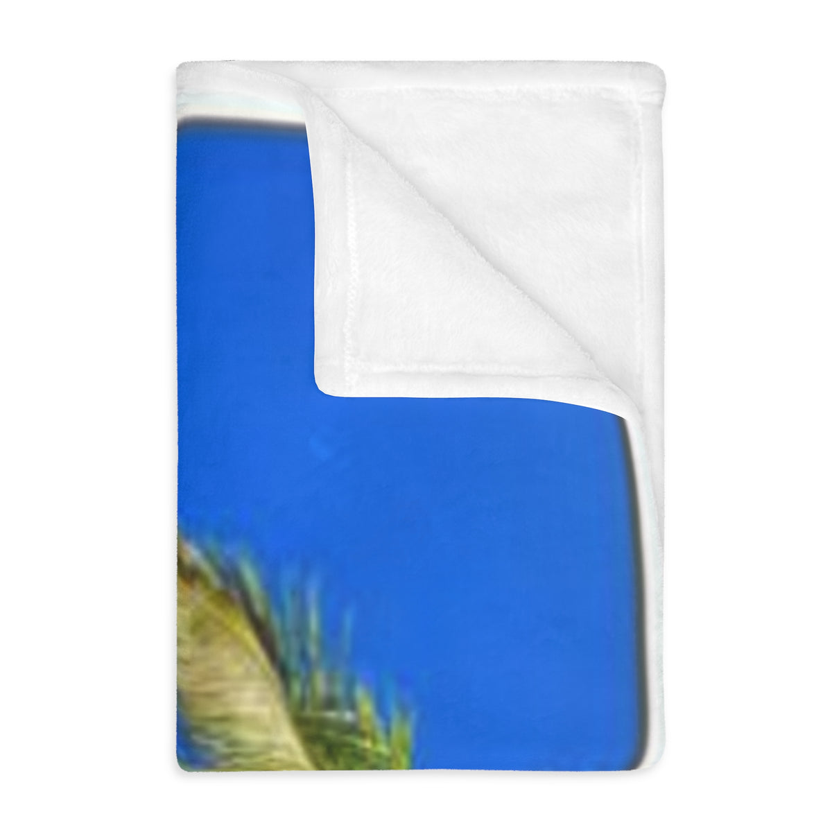 Beach Path Velveteen Blanket – Tropical Palm Microfiber Throw