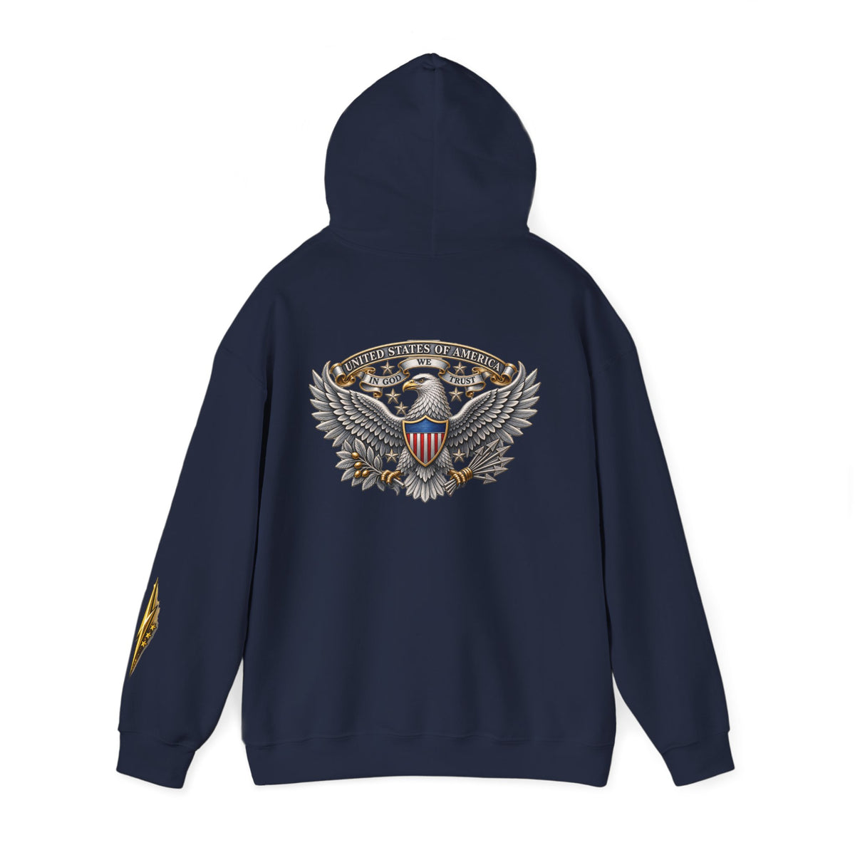 Patriotic Eagle Hoodie — American Shield Graphic Pullover