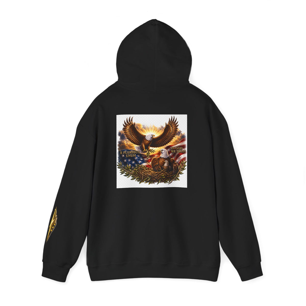 Patriotic Eagle Hoodie – American Flag & Bald Eagle Graphic Sweatshirt