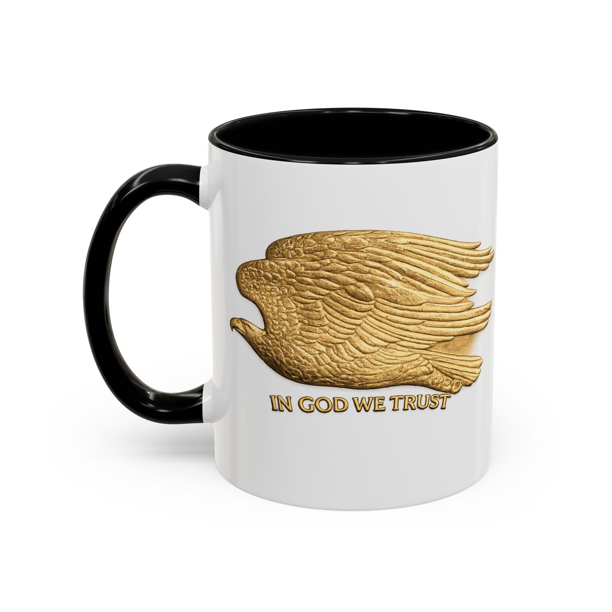 Gold Eagle "In God We Trust" Accent Coffee Mug