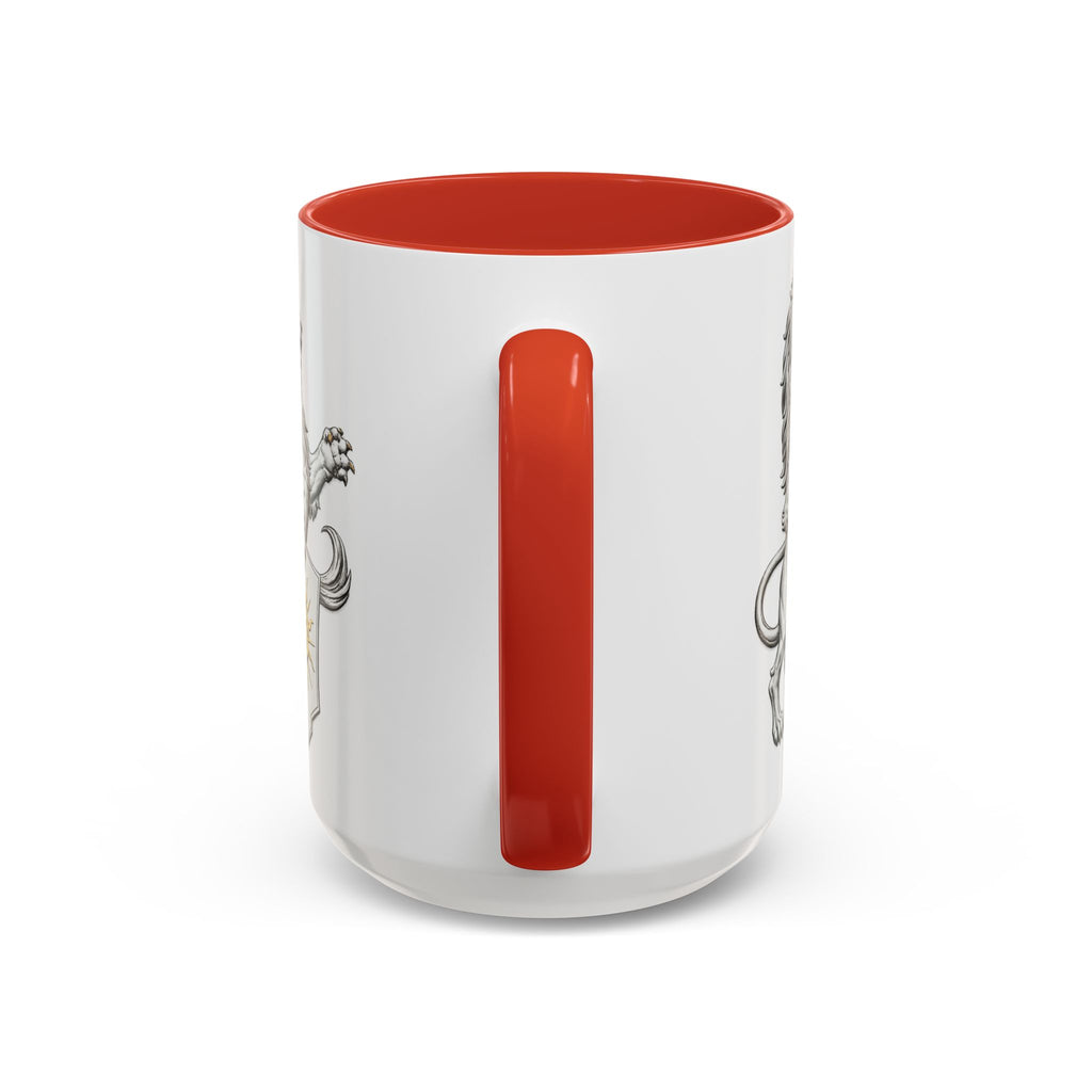 Royal Lion Crest Coffee Mug — Heraldic Crowned Lion Design (11/15oz)