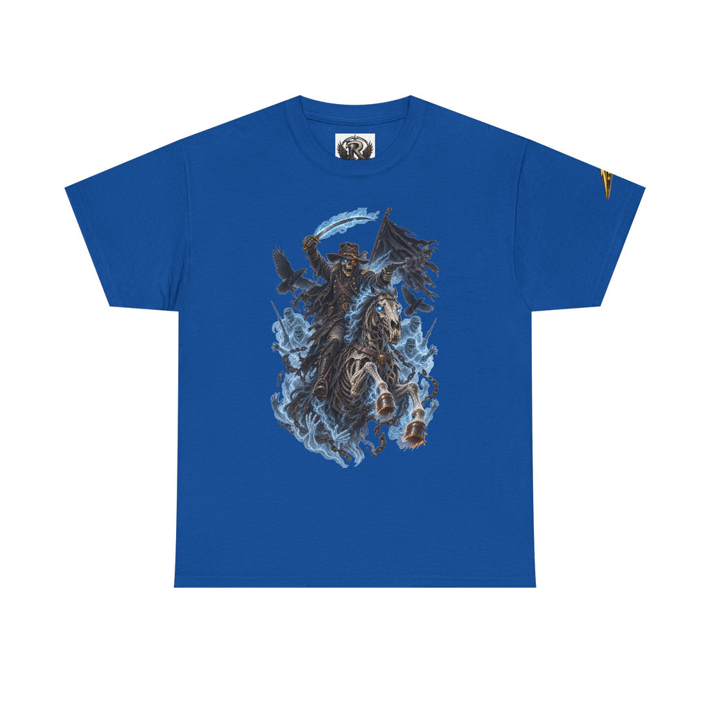Grim Rider Graphic Tee — Ghostly Horseman Illustration Shirt