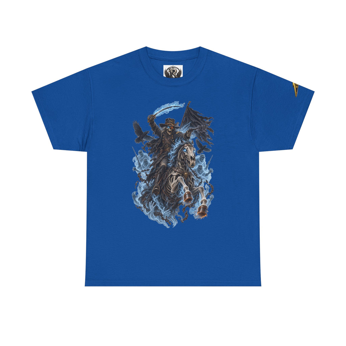 Grim Rider Graphic Tee — Ghostly Horseman Illustration Shirt