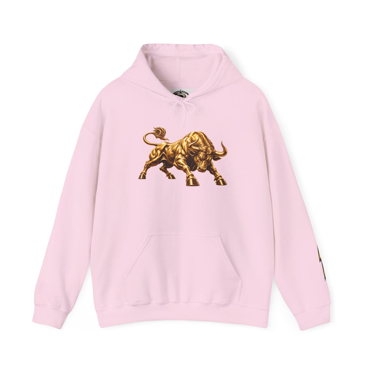 Gold Bull Hoodie — Metallic Charging Bull Graphic Hoody