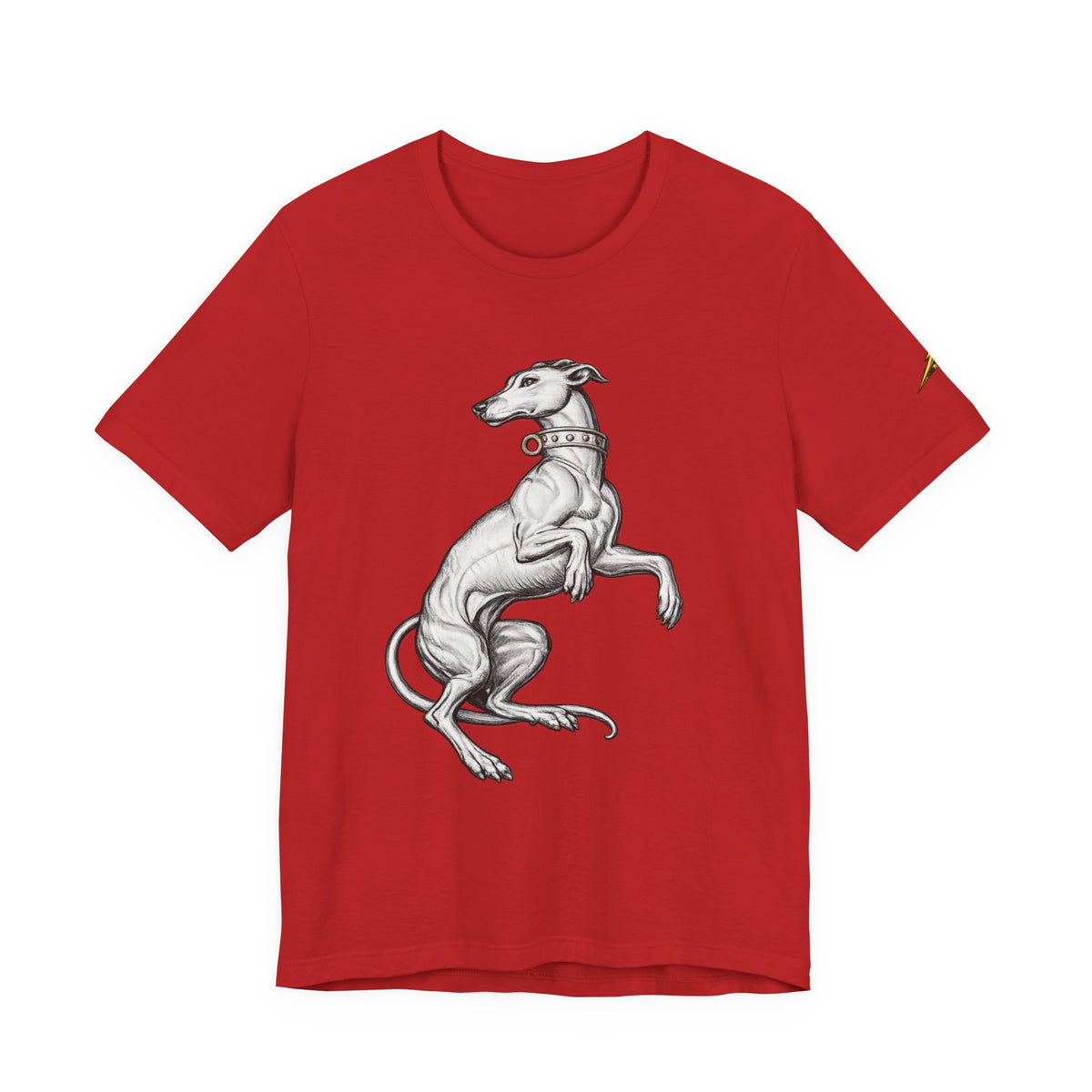 Greyhound Illustration T‑Shirt — Elegant Whippet Dog Art Tee