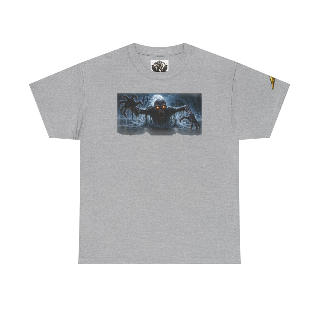 Horror Night Graphic Tee — Creepy Demon Design