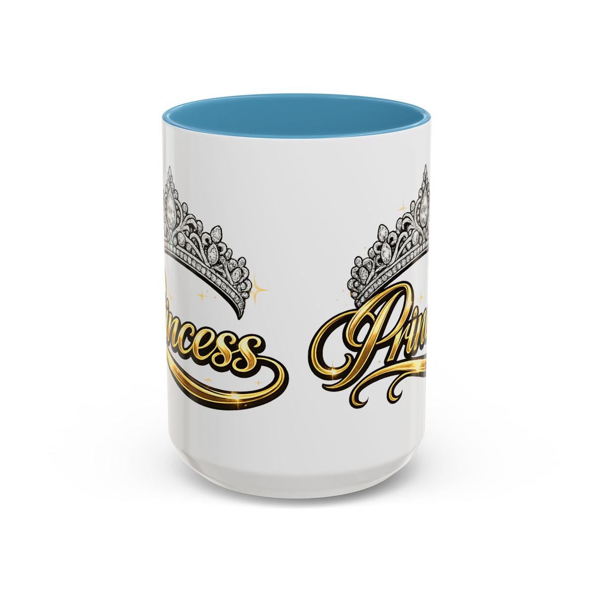 Princess Crown Accent Coffee Mug — Gold Script 11/15oz