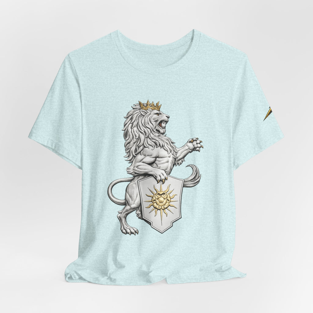 Lion Crest T-Shirt — Regal Sun Shield Graphic Tee