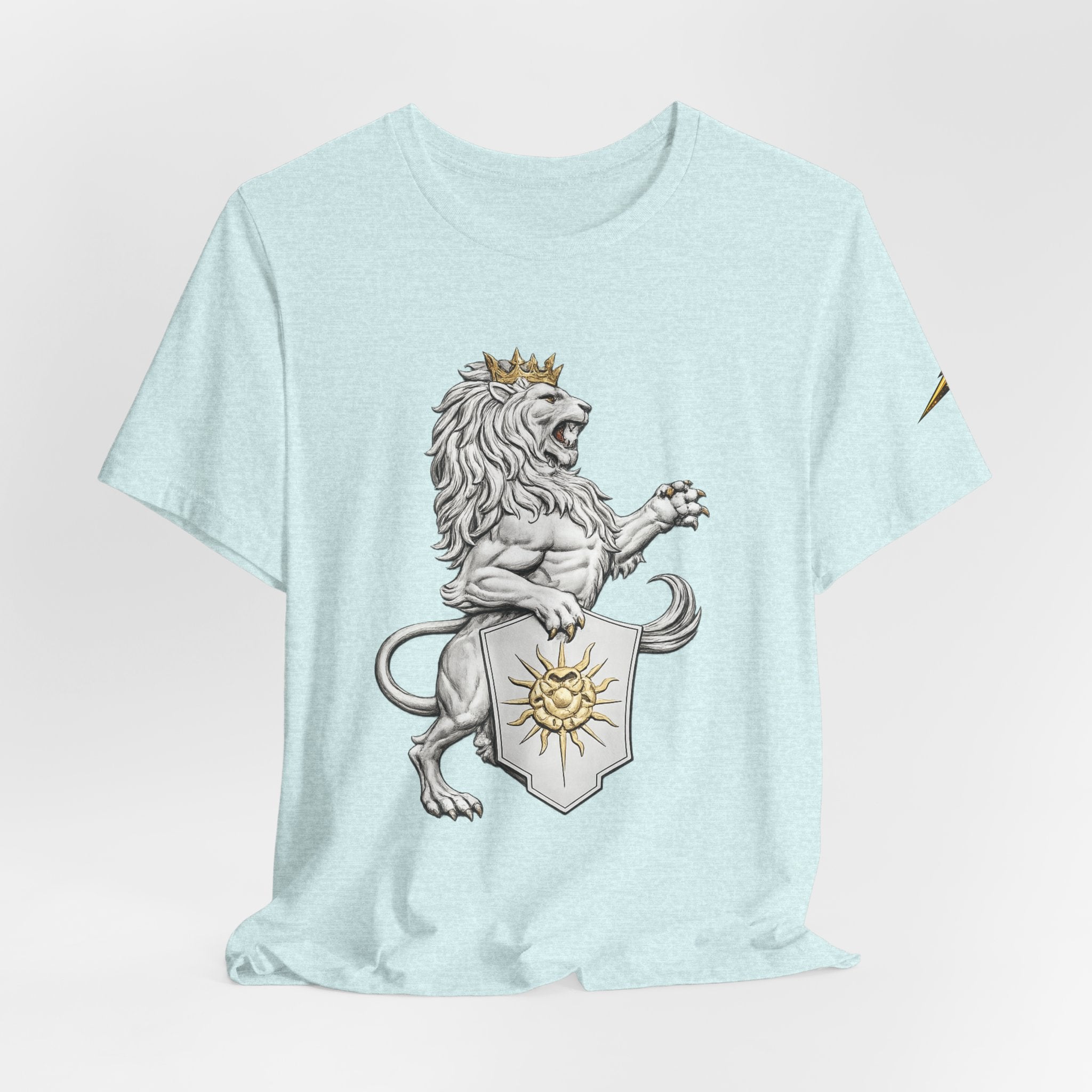 Lion Crest T-Shirt — Regal Sun Shield Graphic Tee