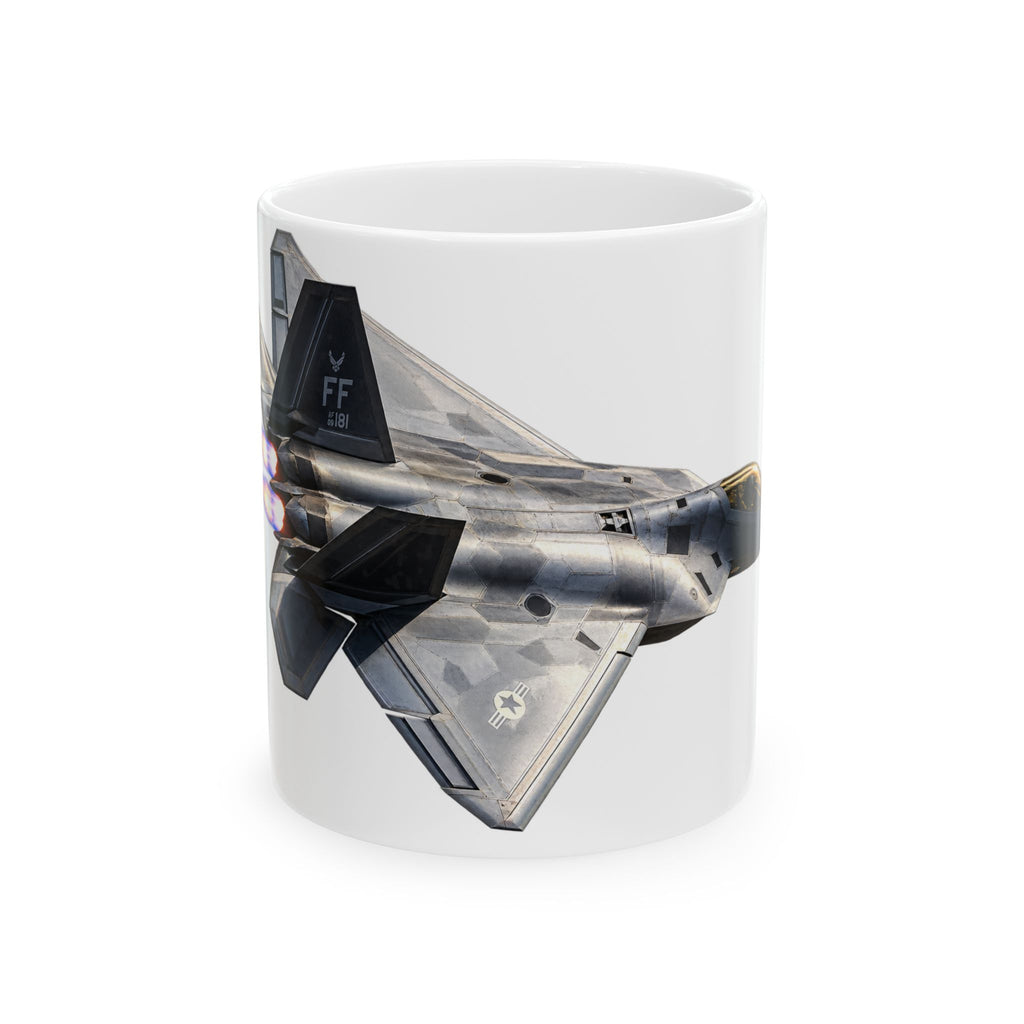 Stealth Fighter Ceramic Mug – Military Jet Coffee Cup (11oz/15oz)