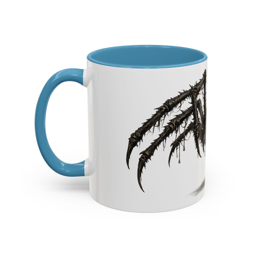 Spider Horror Accent Coffee Mug — Creepy Red-Eyed Arachnid Design (11/15oz)