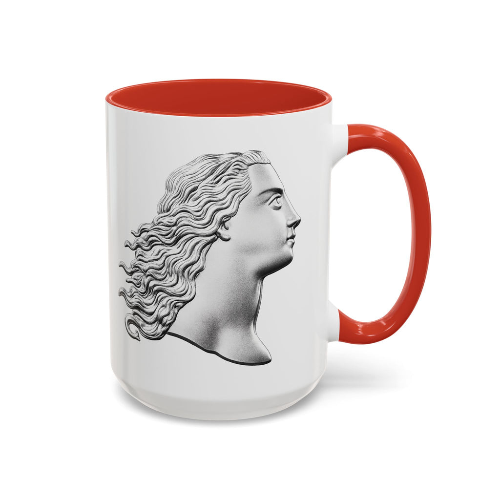 Sculpted Profile Accent Coffee Mug — Classical Bust Design (11/15 oz)