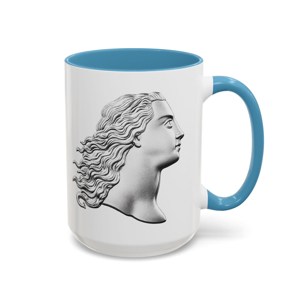 Sculpted Profile Accent Coffee Mug — Classical Bust Design (11/15 oz)