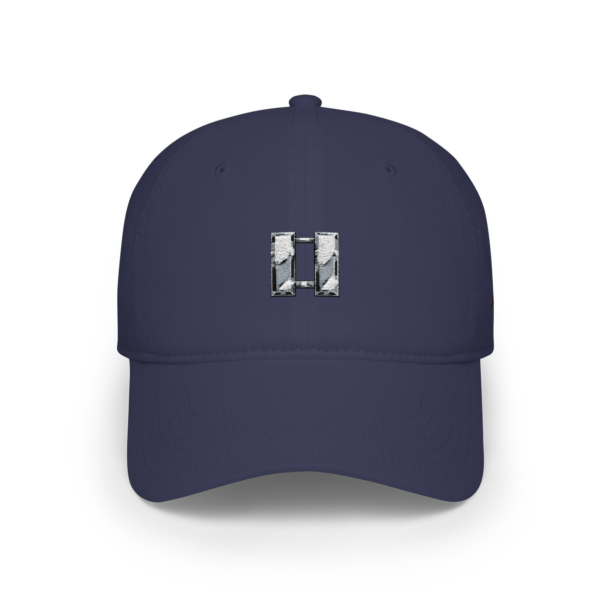 Distressed Captain's Insignia Low Profile Baseball Cap — Minimalist Embroidered Hat