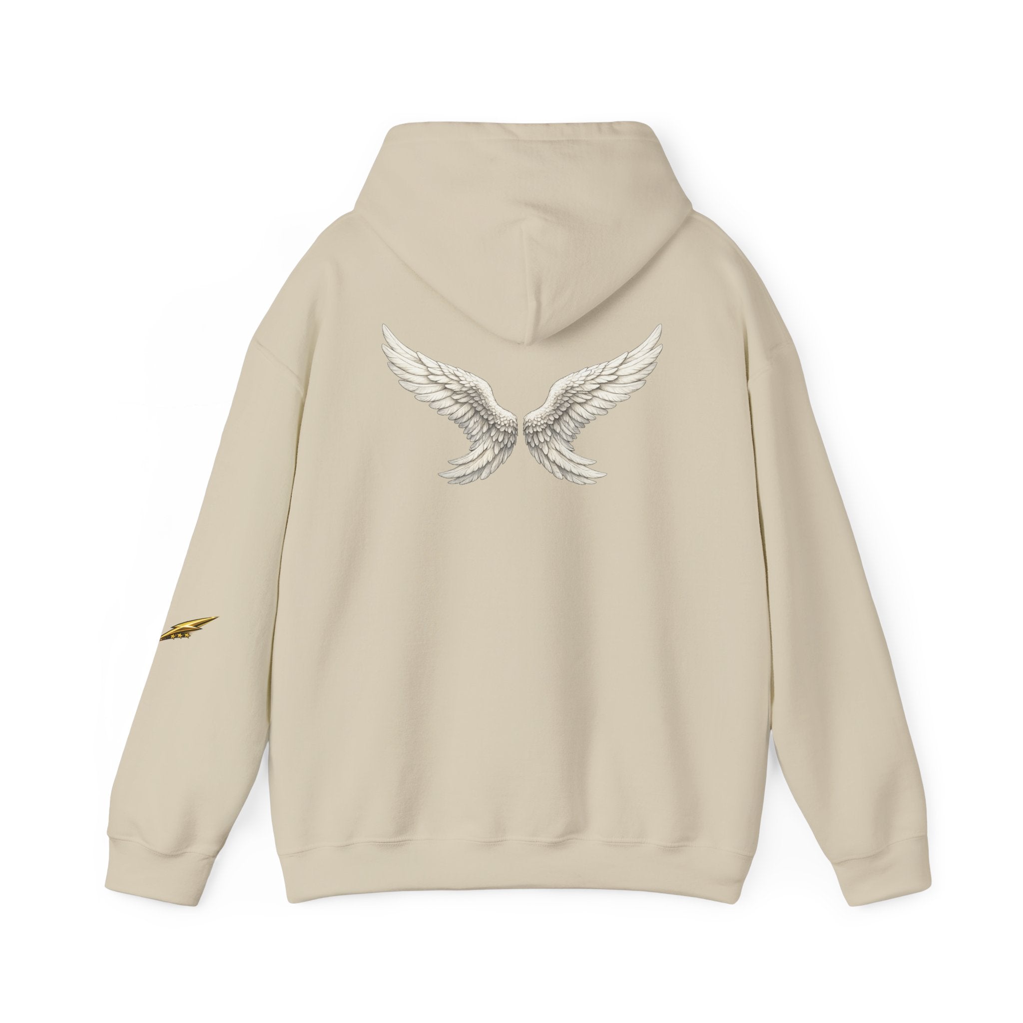 Angel Wings Hoodie — White Back Graphic Pullover