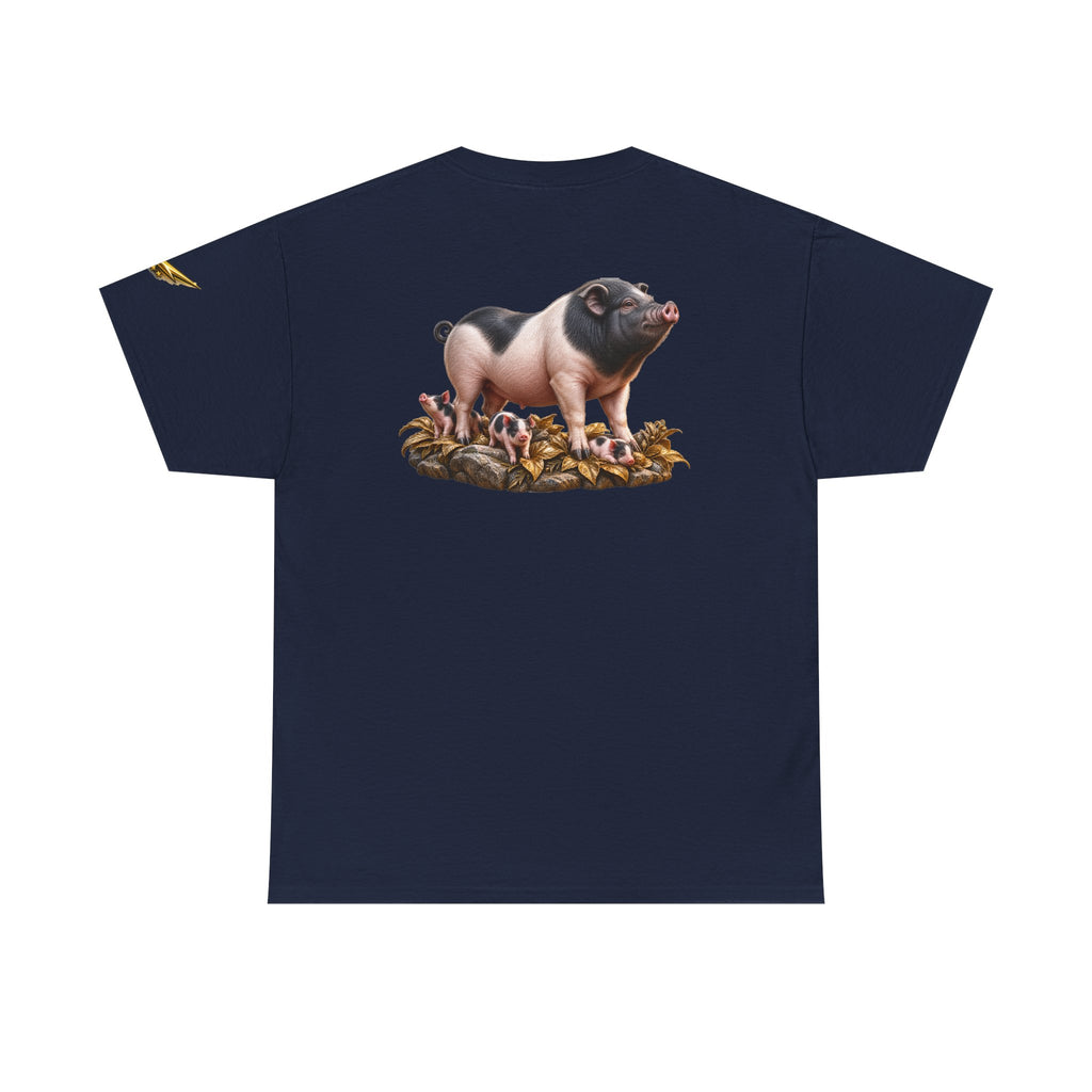 Pig Graphic Tee — Vintage Farm Pig Illustration Shirt