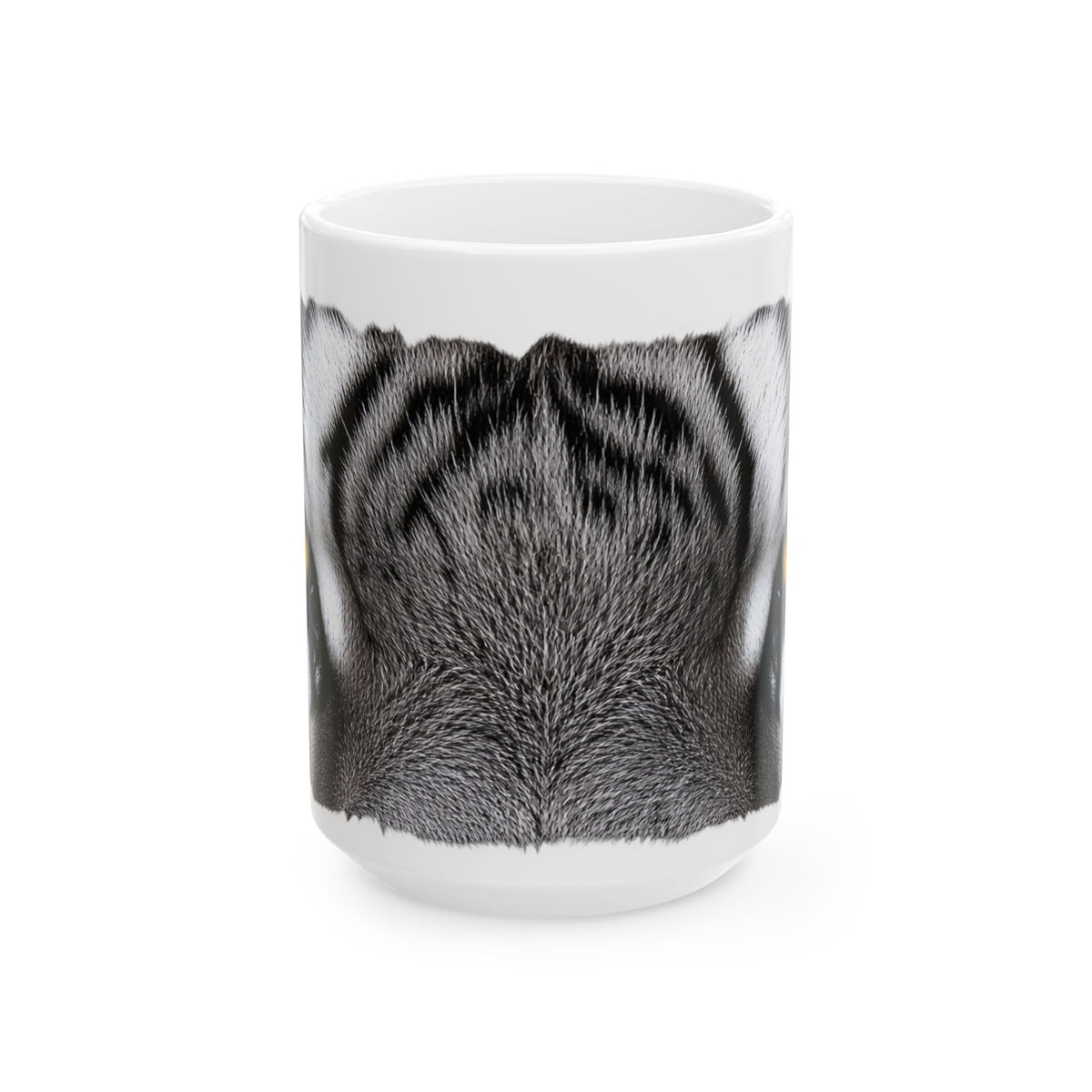 Tiger Eyes Ceramic Mug – Realistic Close-Up Animal Print Coffee Cup (11oz, 15oz)