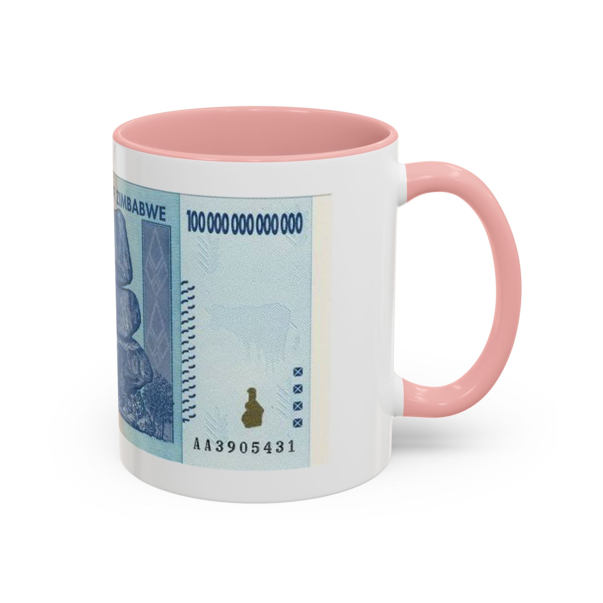 Zimbabwe Trillion Dollar Note Coffee Mug — Vintage Currency Accent Mug (11/15oz)