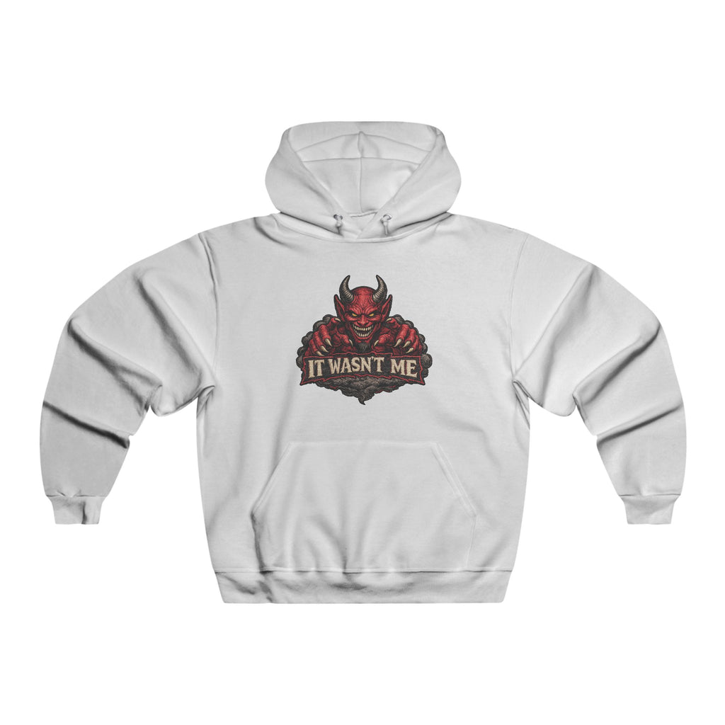 Devil Graphic Hoodie - "It Wasn't Me" Funny Demon Pullover