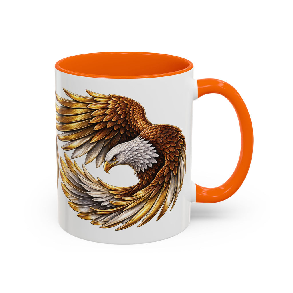 Golden Eagle Coffee Mug — Accent Ceramic Mug with Majestic Eagle Design