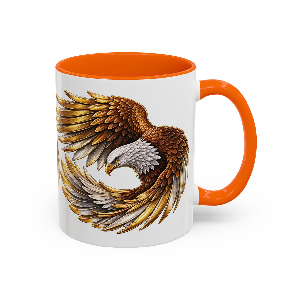 Golden Eagle Coffee Mug — Accent Ceramic Mug with Majestic Eagle Design