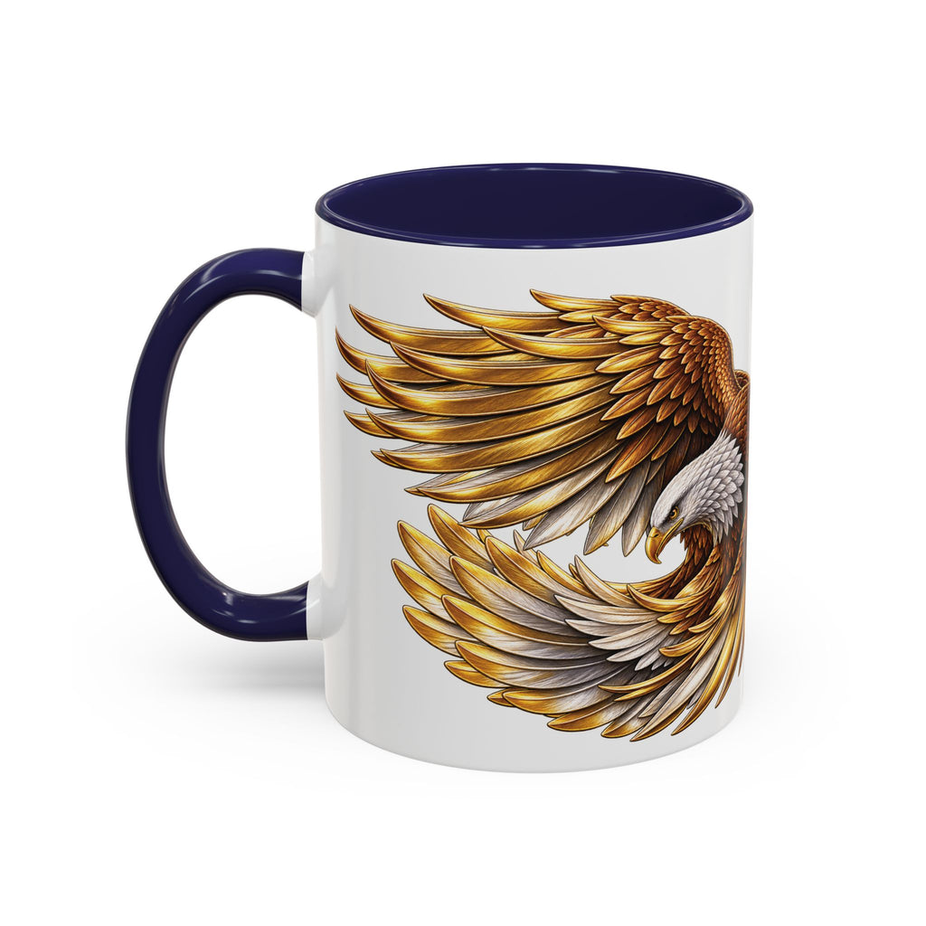 Golden Eagle Coffee Mug — Accent Ceramic Mug with Majestic Eagle Design