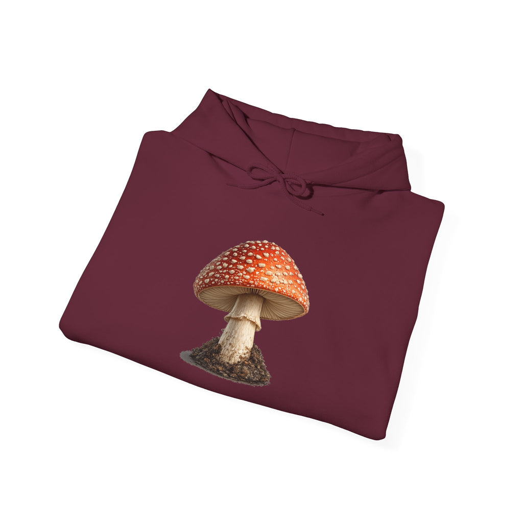 Mushroom Hoodie — Vintage Fly Agaric Fungi Graphic Pullover