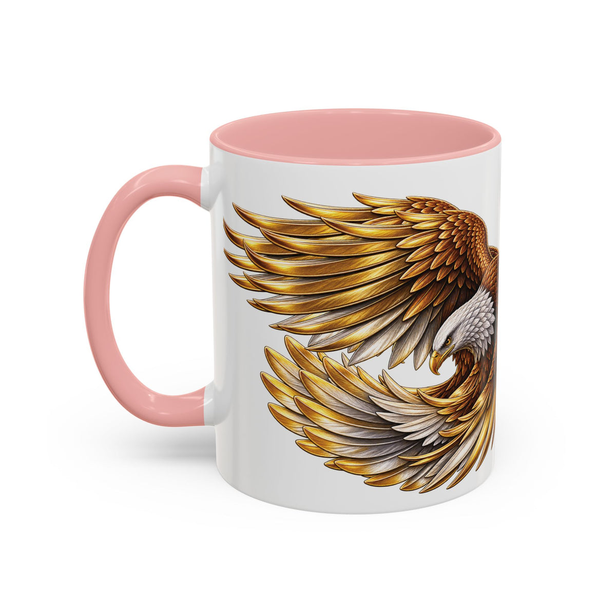 Golden Eagle Coffee Mug — Accent Ceramic Mug with Majestic Eagle Design