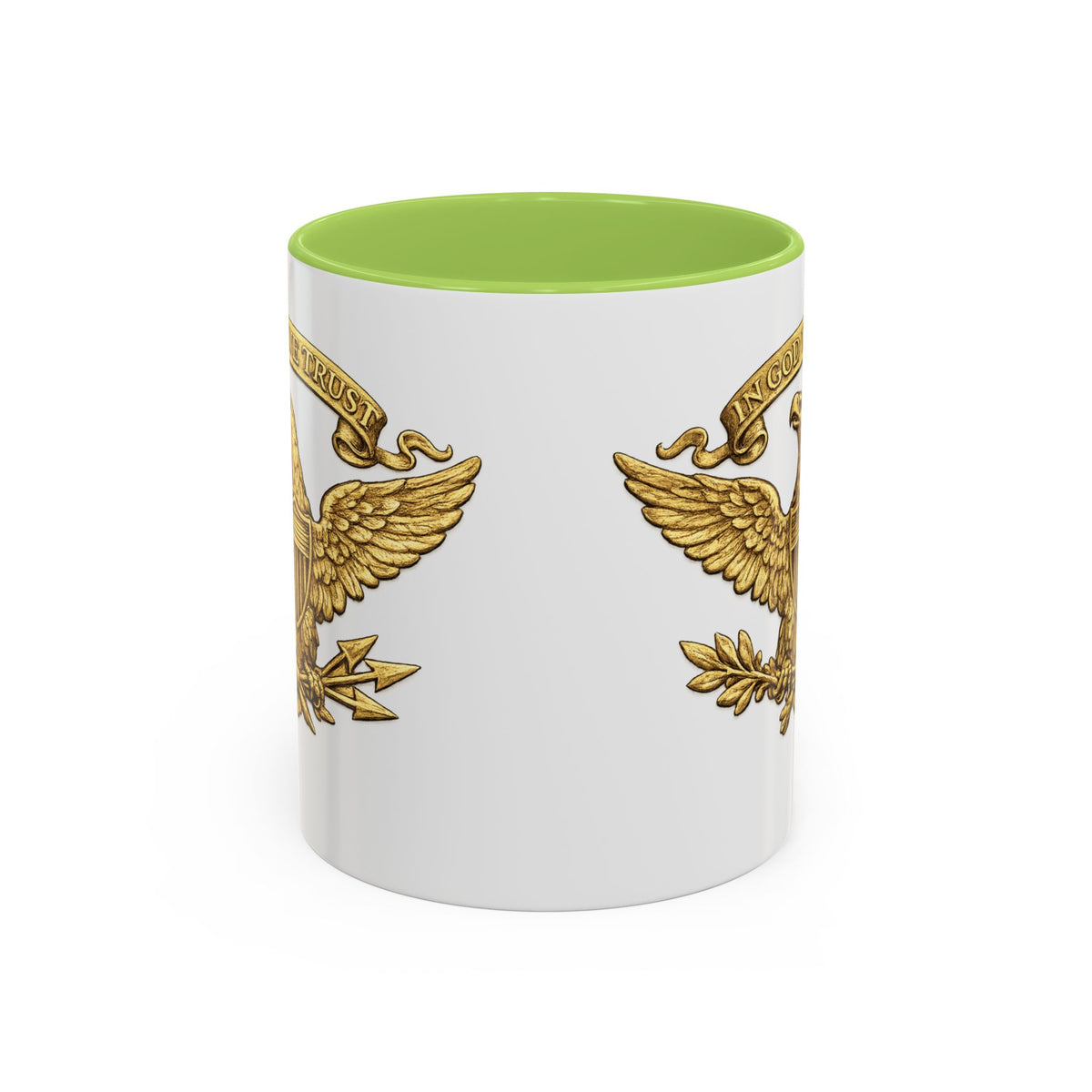 Gold Eagle 'In God We Trust' Accent Coffee Mug — Patriotic 11/15oz