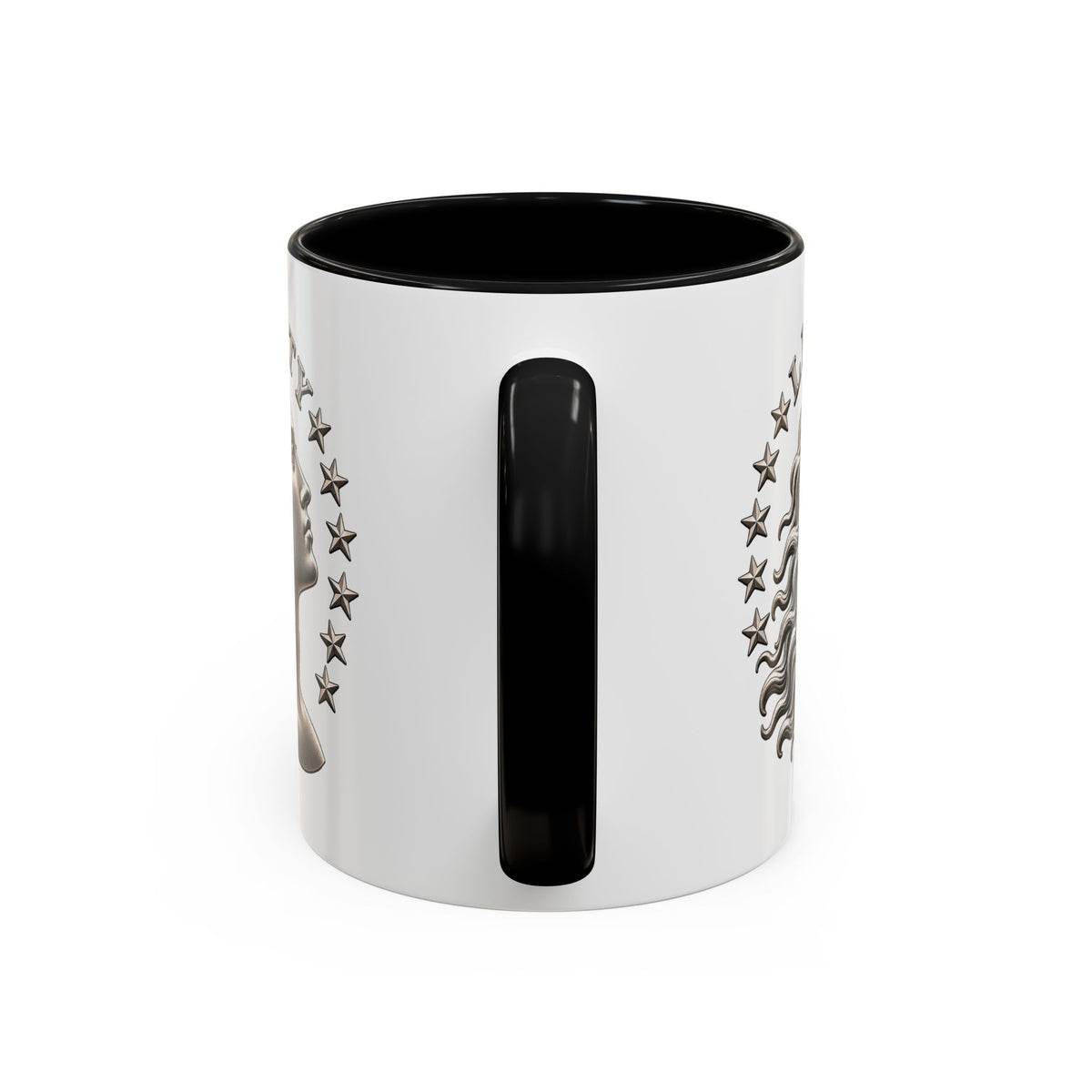Liberty Coin Accent Coffee Mug — Vintage Lady Head Design (11/15 oz)