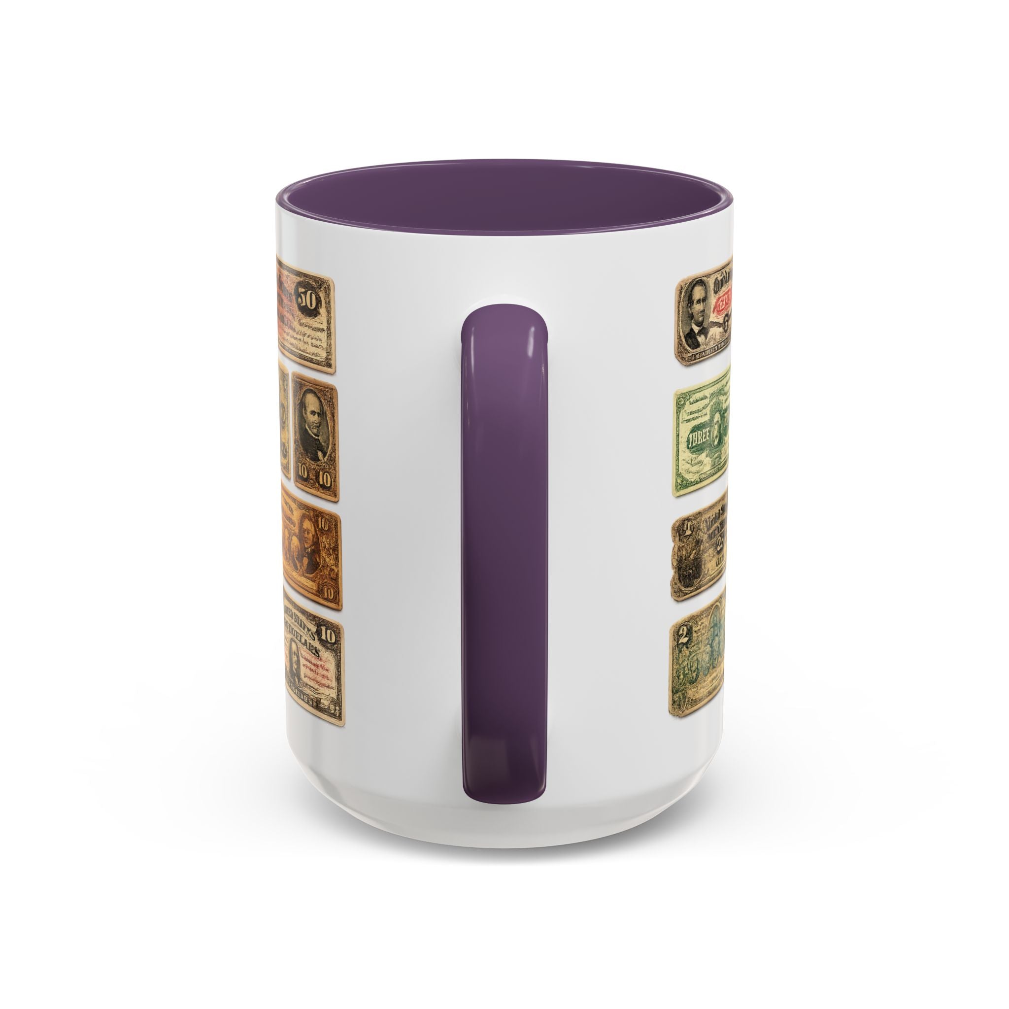 Vintage US Fractional Currency Coffee Mug – Retro Banknote Accent Mug (11/15 oz)