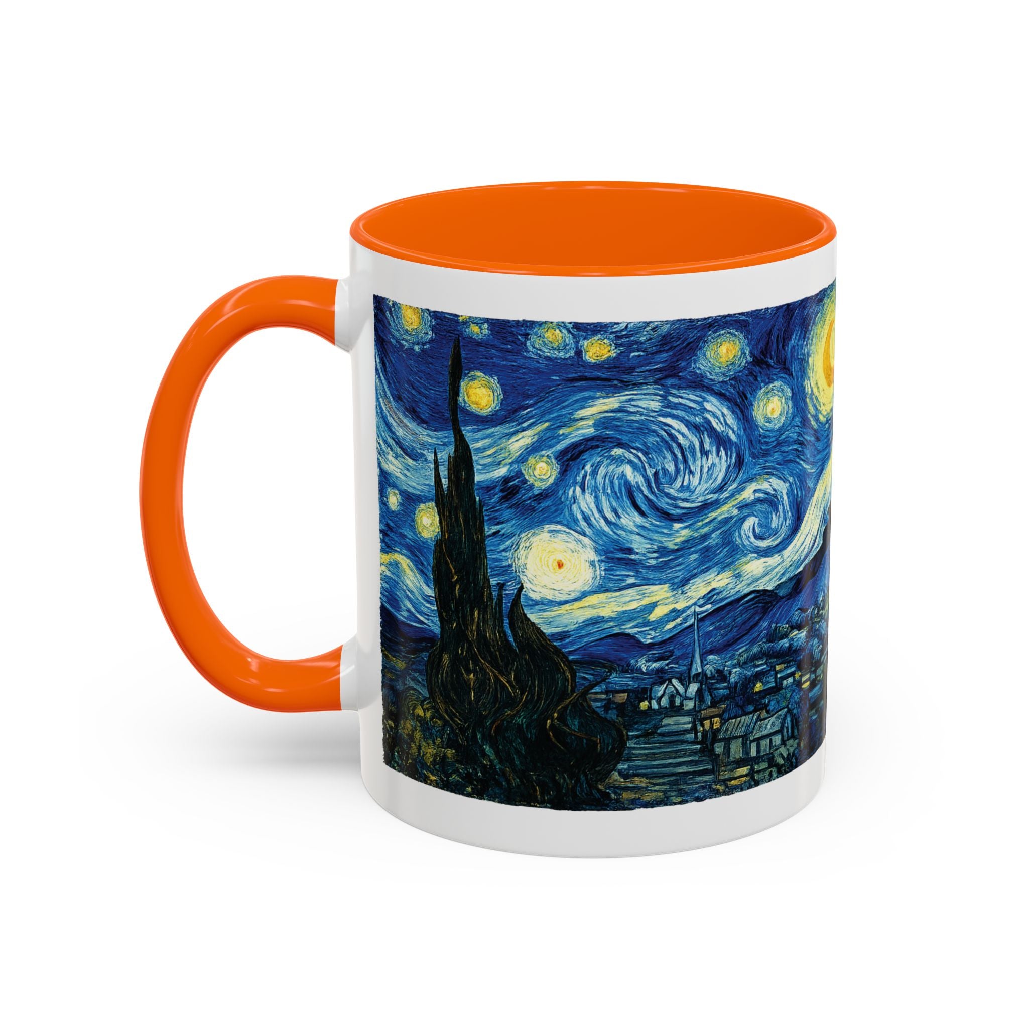 Starry Night Accent Coffee Mug — Van Gogh Style Night Sky Coffee Cup (11/15oz)