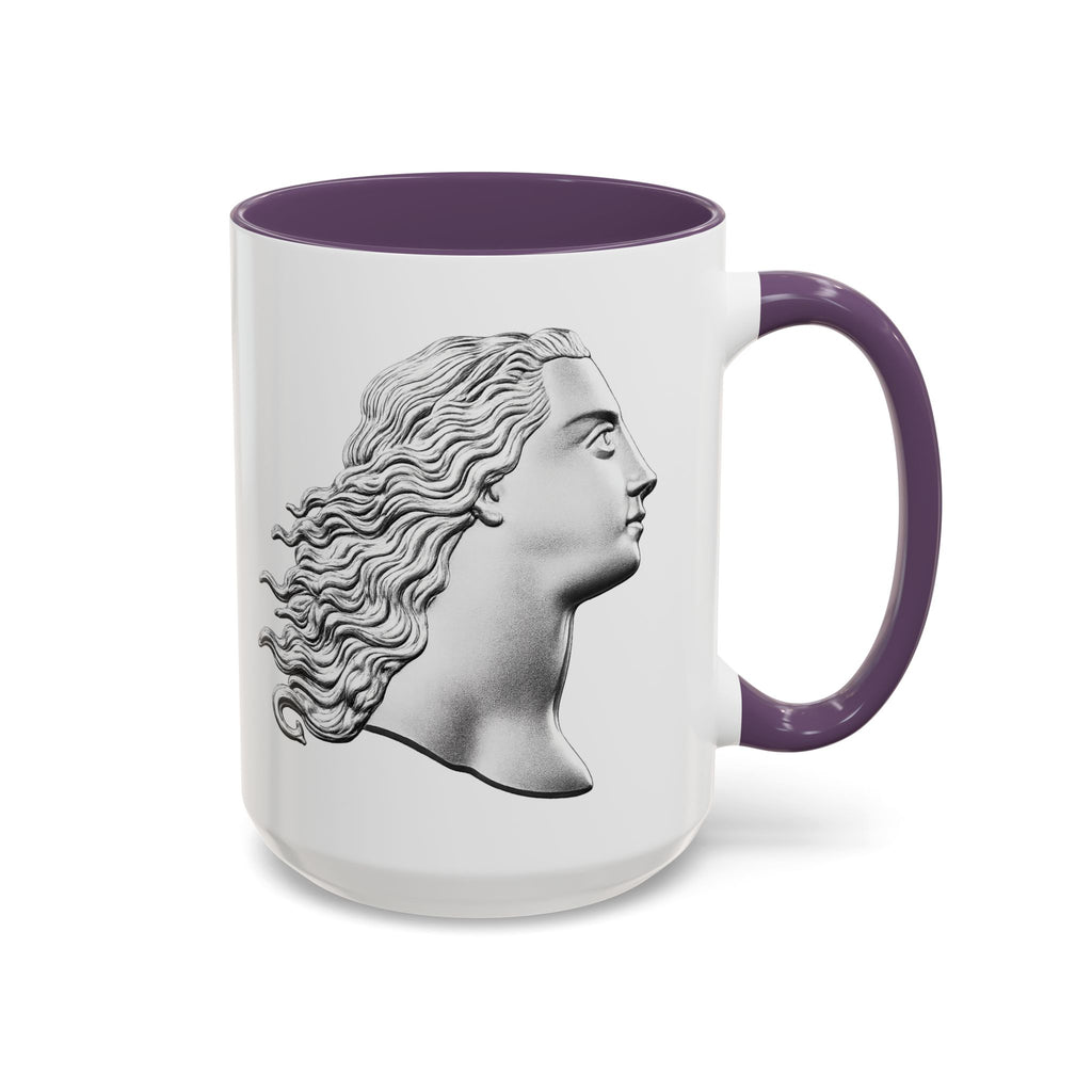 Sculpted Profile Accent Coffee Mug — Classical Bust Design (11/15 oz)